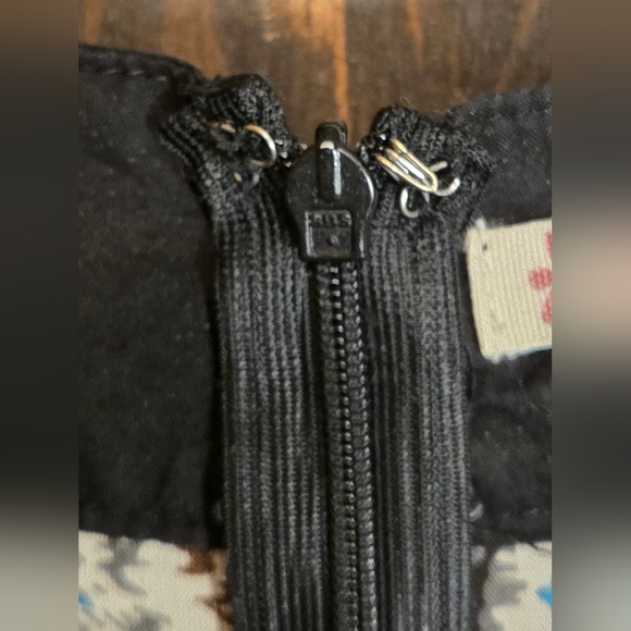 Tulle Black and Blue Abstract Mini Dress - Picture 7 of 8